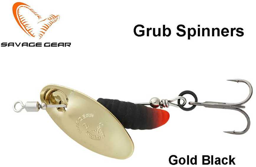 Sukriukė Savage Gear Grub Spinner Gold Juodas