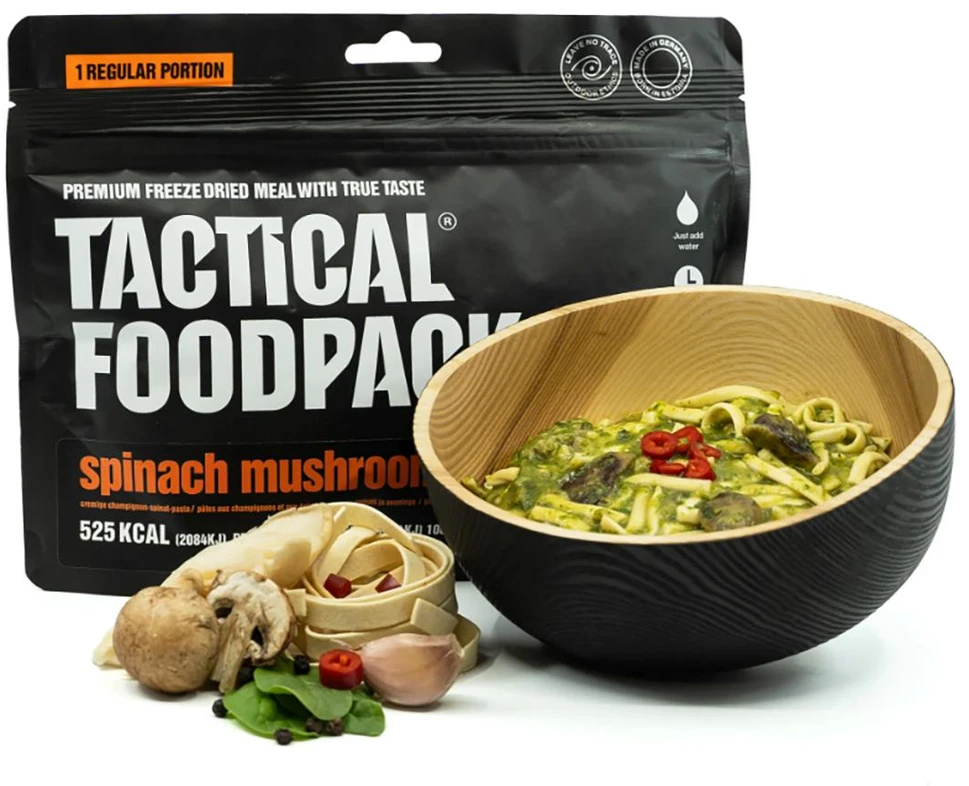 Tactical Foodpack makaronai su špinatais ir grybais Vegan