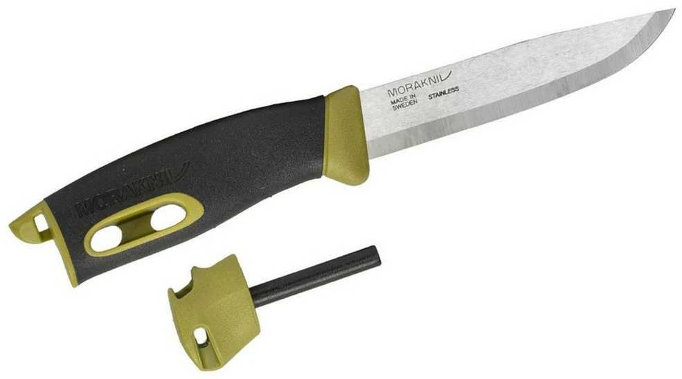Morakniv Stovyklavimo peilis su ugnies skeltuvu Companion spark (S), 104mm, žalias