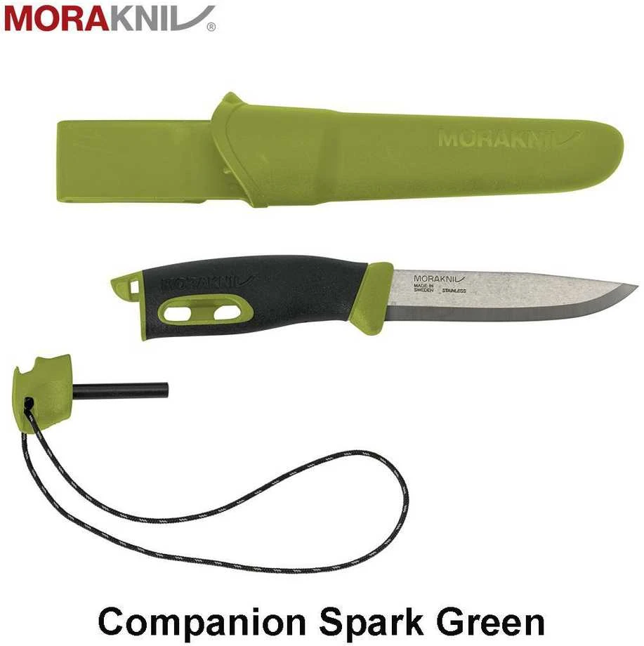 Morakniv Stovyklavimo peilis su ugnies skeltuvu Companion spark (S), 104mm, žalias