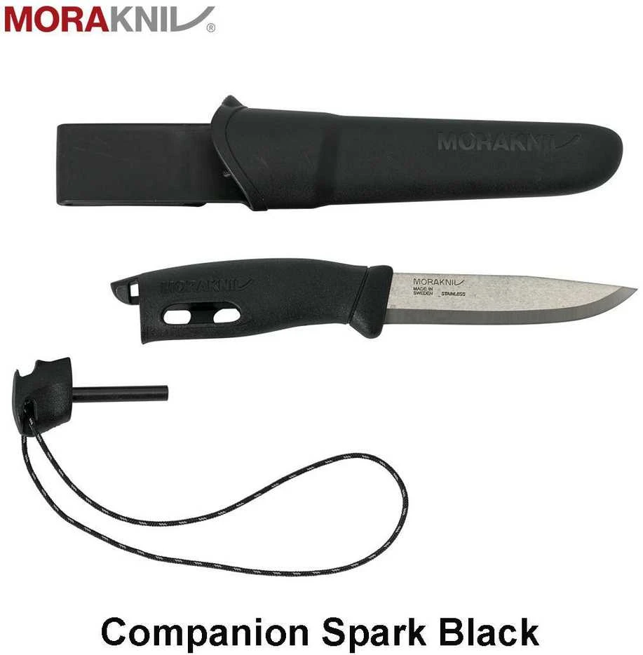 Morakniv Stovyklavimo peilis su ugnies skeltuvu Companion spark (S), 104mm, juodas