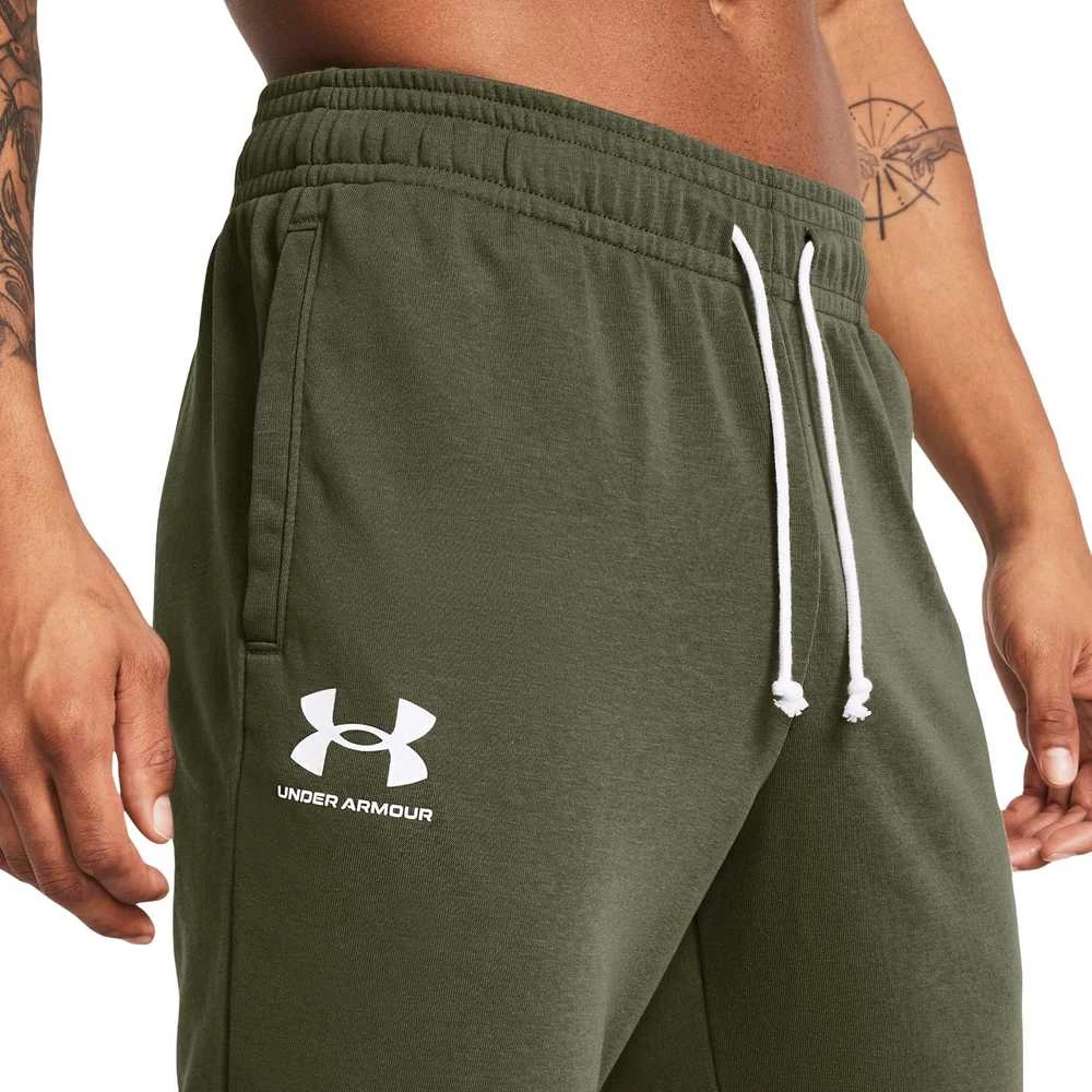 Under Armour Rival Terry Jogger kelnės - šviesiai žalios spalvos