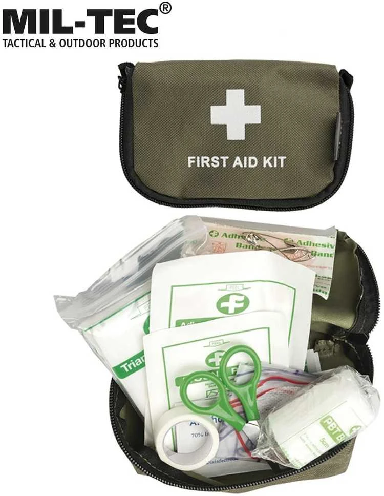 Vaistinėlė Mil-tec First Aid maža (žalia)