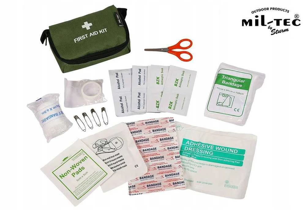 Vaistinėlė Mil-tec First Aid maža (žalia)