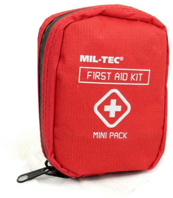 Mil-Tec RAUDONA PIRMOSIOS PAGALBOS MINI PAKUOTĖ