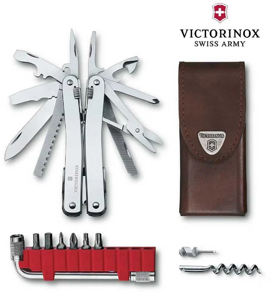 Victorinox Swiss Tool Spirit X Plus su odiniu dėklu 3.0235.L