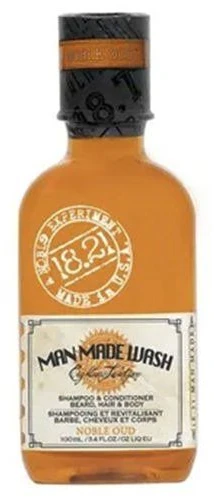 Daugiafunkcė priemonė vyrams 3 in 1, t.y. stiprinamasis šampūnas, kondicionierius ir kūno prausiklis viename 18.21 Man Made Wash Noble Oud, 532 ml