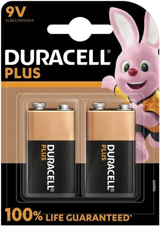 Duracell 142268, Vienkartinė baterija, 6LR61, šarminė, 9 V, 4 vnt., 80 mm