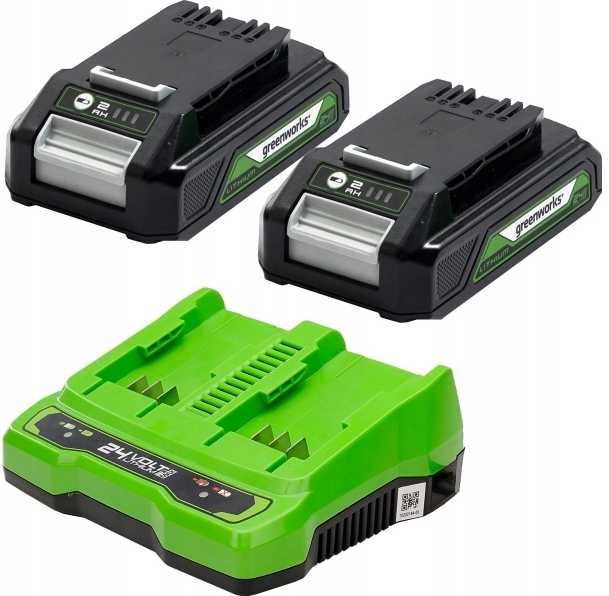 Priedų rinkinys Greenworks GSK24B4X; 24 V; 2x4,0 Ah + pakrovėjas