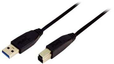 Kabelis USB LogiLink USB-A - USB-B 2 m Juodas (CU0024)