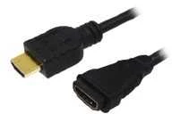 LOGILINK CH0057 LOGILINK - HDMI laidas - HDMI 1.4 vyriškas / moteriškas, auksinė versija, ilgis 3 m