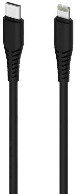 Kabelis USB 2GO USB-A - Lightning 1 m Juodas (795848)
