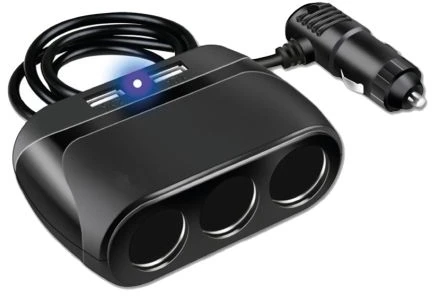 2GO 2GO 3-Fach Kfz-Verteiler + 2x USB