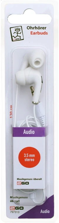 Ausinės 2GO 2GO In Ear Ausinės Stereo baltas
