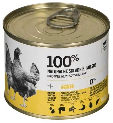 Kačių Maistas - 3COTY 01 Vištienos Drėgnas Kačių Maistas 180g Monoproteinas Be Glitimo Be Grūdų
