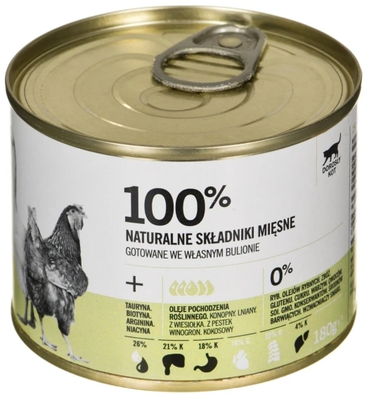 Kačių Maistas - 3COTY 29 Vištienos ir Žąsies Drėgnas Maistas 180g Be Glitimo