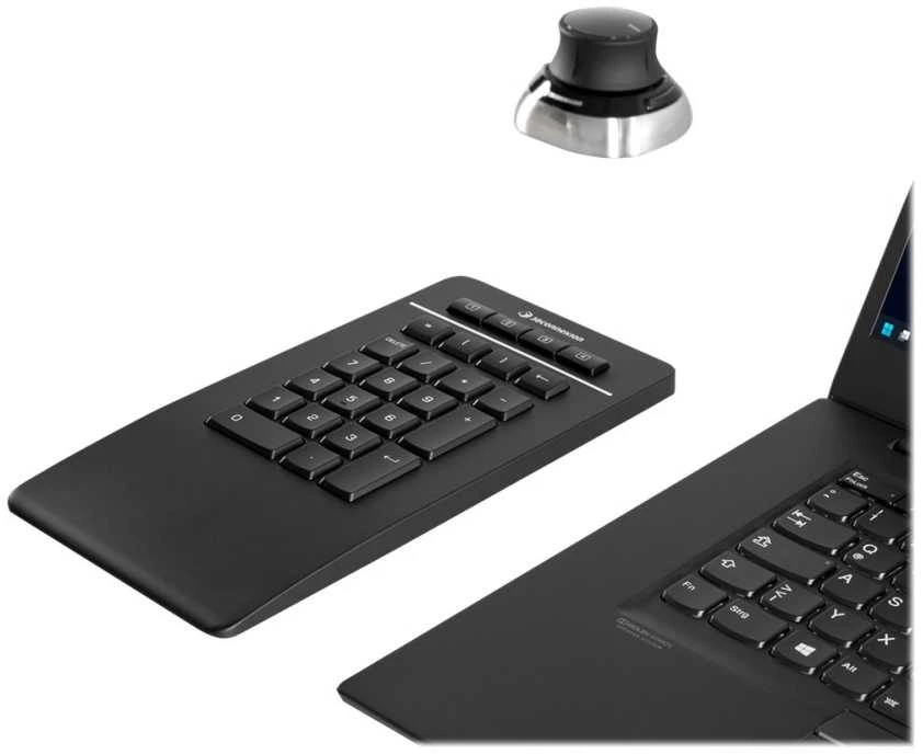 Klaviatūra 3DConnexion Numpad Pro belaidė Numpad juoda
