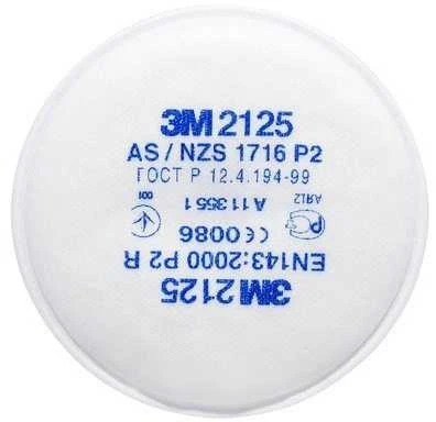3M 2125, kietųjų dalelių filtras, 2 vnt., P2