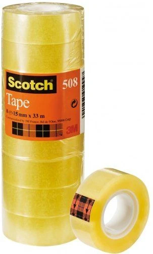 Staples Kabės Scotch tape skaidri 508 15mmx33m 10/p