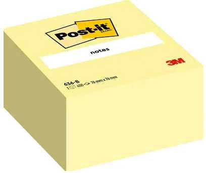 3M Lipnūs lapeliai POST - IT "Kubas", 76 x 76 mm, 450 lapelių