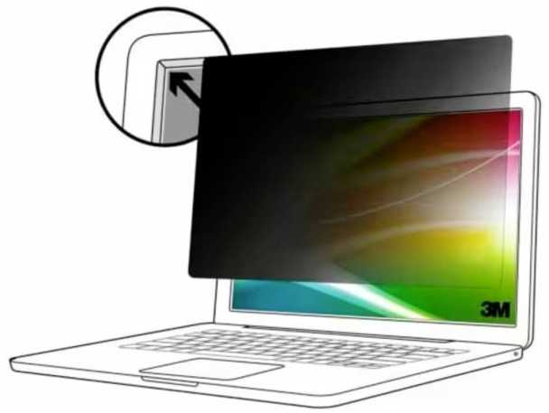 3M ryškaus ekrano privatumo filtras, skirtas „Apple® MacBook Pro® 16 2019“, 16:10, BPNAP004, 40,6 cm (16"), 16:10, nešiojamas kompiuteris, berėmės ekrano privatumo filtras, blizgus / matinis, apsauga nuo akinimo