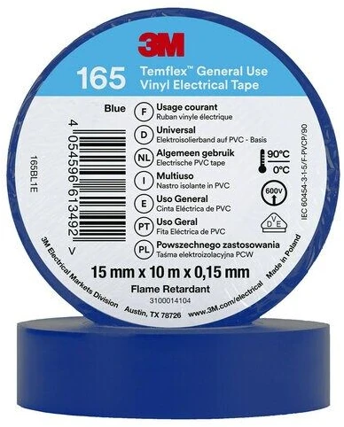 3M 7100184724 - 1 vnt. - Mėlyna - PVC - 600 V - Blisterinė pakuotė - 10 m