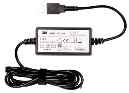 3M Peltor FR09 USB įkroviklio kabelis, USB A