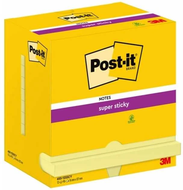 Post-it Super Sticky lapelių 12 pakuočių komplektas