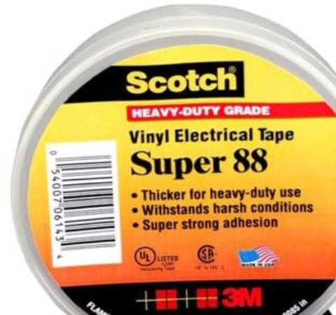 3M Izoliacinė juosta 19 x 20m juoda PVC Scotch Super 88 (80611615081)