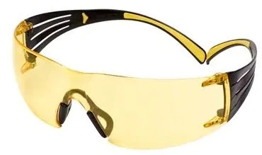 3M SecureFit 400, apsauginiai akiniai, universalūs, juodi, geltoni, geltoni, polikarbonatas, 1 vnt.