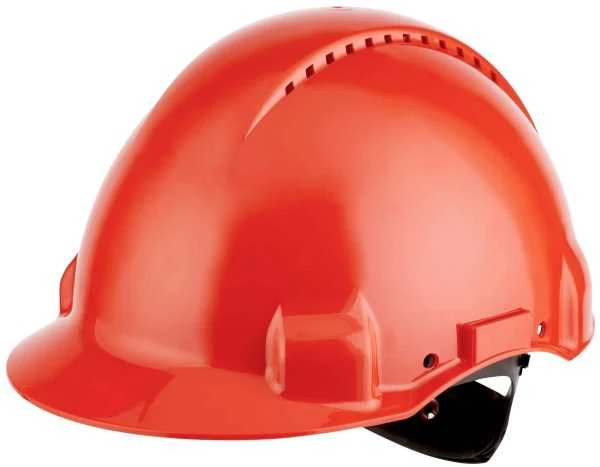 3M G3000NUV-RD raudonas apsauginis šalmas su ventiliacija