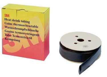 3M TE100034830 - Heat shrink tube - Juodas - 11 m - 2.4 mm - 135 °C