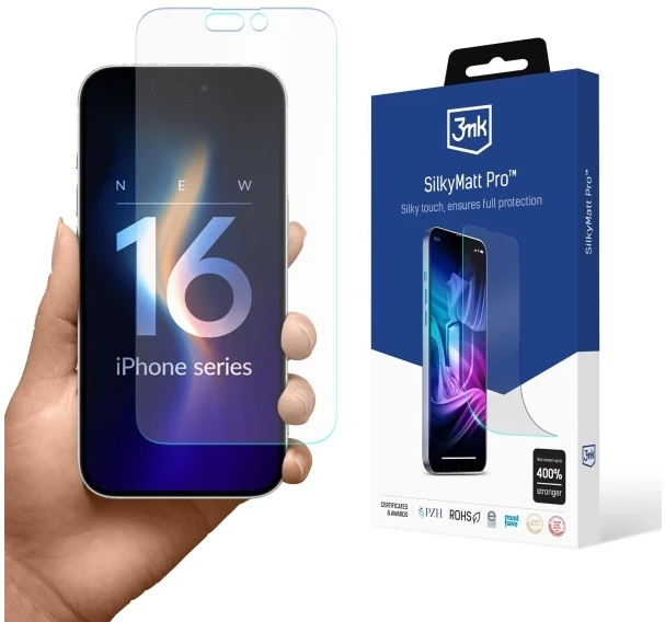 3MK Silky Matt Pro iPhone 16 Pro 6.3″ matinė apsauginė plėvelė