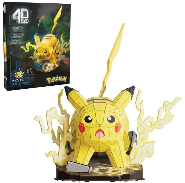 Spin Master 4D dėlionė „Pokemon Pikachu“ 3D dėlionė, 201 detalė, 33 cm