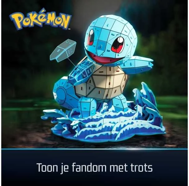 Spin Master 4D dėlionė, sukonstruokite „Pokemon Squirtle“ modelius, kuriuos galima surinkti 3D formatu