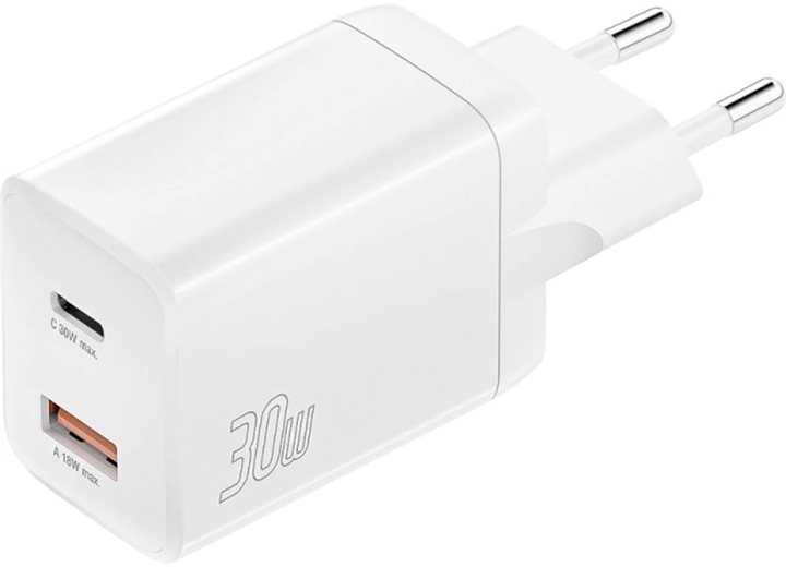 4Smarts sieninis įkroviklis PDPlug Duos 30W 1C+1A baltas (baltas)