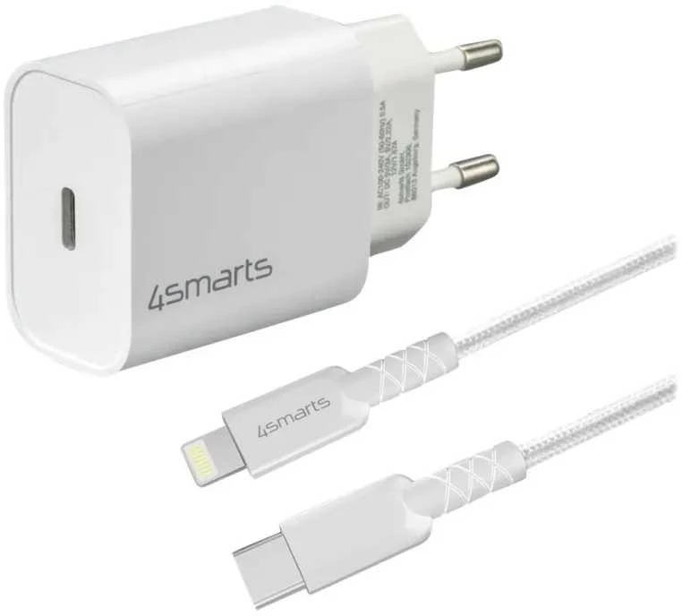 4Smarts sieninis įkroviklis (be laido) VoltPlug PD 20W, baltas