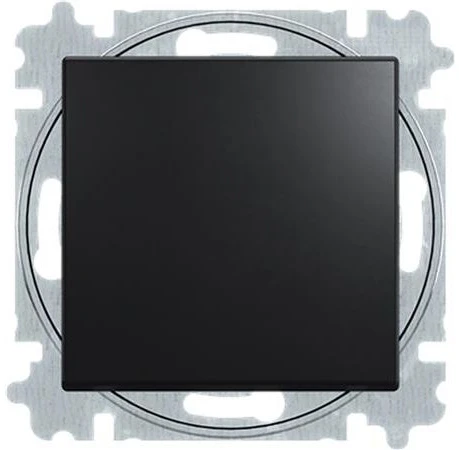ABB-basic55 1 poliaus jungiklis, matinės juodos spalvos, 10A, 1 modulis, tiekiamas su raktu