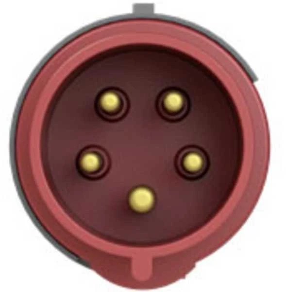 Amphenol CEE kištukas, 5 polių, 32A, 380–415V, IP44, 6H, 432EP6