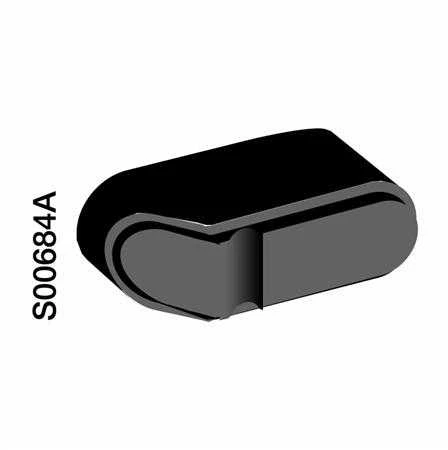 ABB juoda tiesioginė 37 mm rankenėlė, skirta OT16-40F3/F4 OHBS12 (1SCA108252R1001)