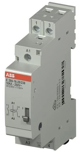 ABB E290-16-20/230, pilka, 250 V, 50 Hz, 110-230 V, 16 A, 18 x 62 x 85 mm