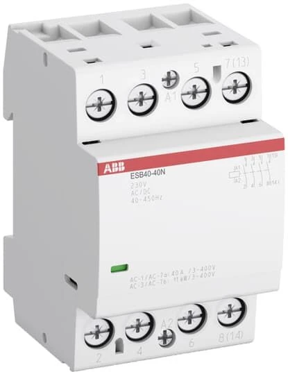 ABB ESB40-40N-06, kontaktinė relė, balta, IP20, AC, 54 mm, 65 mm