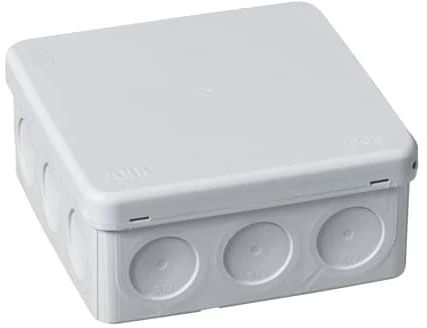 ABB AP10 4,0 mm² atšakų dėžutė su 10 membranų, a x p x g: 47 x 105 x 105 mm, IP55, be halogėnų, pilka