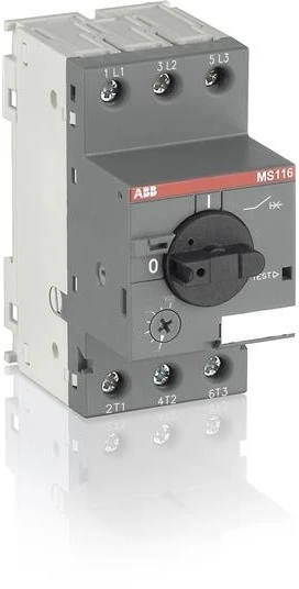 ABB variklio grandinės pertraukiklis MS116-6.3 3P 6.3A 1SAM250000R1009