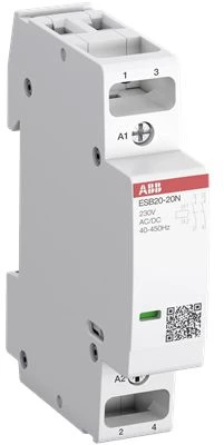 ABB Instaliacinis kontaktas 2 polių 2NC, AC-1 20A esant 55 laipsnių, 250V AC, valdymo įtampa 230V AC/DC