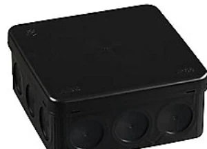 ABB Membraninė dėžutė IP65, juoda, be halogenų, 500V, -25...+60°C, 14xØ19mm membraninė kabelio įvadė, 104x104x46mm
