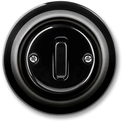 ABB perjungiklis su korespondencija, blizgus juodas, 10A 250V, Decento
