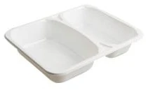 Abena Padėklas 2 skyrių 2227-2K 450/610 ml 227x178x43 mm CPET baltas, 360 vnt./kartoninėje dėžėje