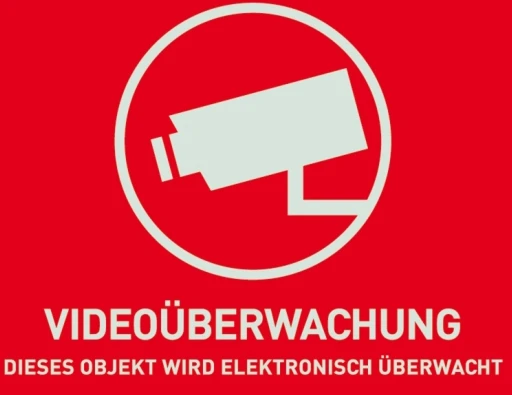 ABUS WarnSticker Video -D- 74x52.5mm