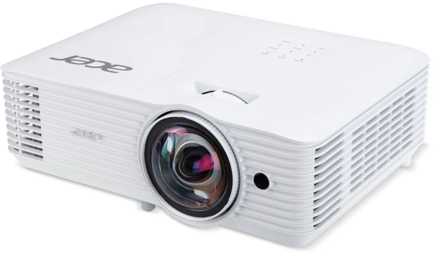 ACER projektorius S1387n, trumpo nuotolio, WXGA (1280x800), 4000 ANSI, 20 000:1, VGA, HDMI, RJ45, išvestis 1x16 W, 3,1kg, „LumiSense“,